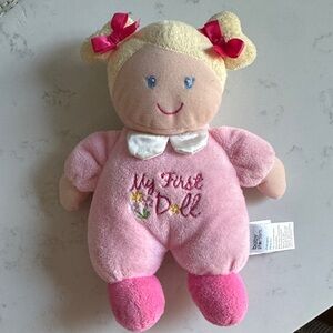 My First Doll Pink Plush Doll with Bows